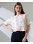 Çiçek Tül Detaylı Nakışlı Bluz T-Shirt 3