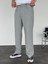 Erkek Baggy Fit Pileli Kumaş Pantolon Gri 1