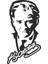 18X9,5 cm Mustafa Kemal Atatürk Sticker Araba Motor Kask Laptop Defter Sticker 1