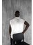 Erkek Önü Işlemeli Oversize Yıkamalı Kolsuz T-Shirt Ekru 3