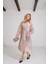 Cream & Rouge Kadın Oversize Kalıp Kuşaklı Organze Trençkot 2