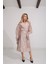 Cream & Rouge Kadın Oversize Kalıp Kuşaklı Organze Trençkot 4