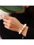 Rajewelery Cam Inci Bileklik – Altın Kaplama Pirinç Detaylı, Ayarlanabilir Tasarım 1