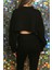 Kadın Trend Kısa Crop Sweatshirt 3