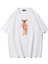 Oversize Kurdeleli Ceylan T-Shirt Beyaz 1
