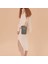 Kızın Omuz Cep Telefonu Çantası Basit Kalp Şeklinde Crossbody Pu Mini Kadın Moda Gri (Yurt Dışından) 2