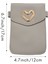 Kızın Omuz Cep Telefonu Çantası Basit Kalp Şeklinde Crossbody Pu Mini Kadın Moda Gri (Yurt Dışından) 4