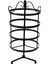 144 Delik Yuvarlak Dönen Mücevher Ekran Standı Siyah Metal Küpe Tutucu Organizatör Rafı (Yurt Dışından) 1