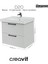 D20 65 cm Iki Çelmeceli Lavabo Dolabı Beyaz Lake Kapak 1