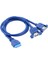 20PIN - Usb3.0 Şasi Arka Çerçeve Kablosu 1 Nokta 2 Çift Usb3.0 - Anakart 20PIN - Uzatma Kablosu Kulaklı (Yurt Dışından) 1