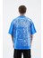 0 Yaka Rug Pattern Flock Prınted Tee Erkek Oversize T-Shirt 1