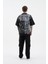 0 Yaka Rug Pattern Flock Prınted Tee Erkek Oversize T-Shirt 2