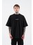 0 Yaka Rug Pattern Flock Prınted Tee Erkek Oversize T-Shirt 1