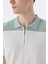 Mint Beyaz Slim Fit Fermuarlı Polo Yaka T-Shirt 3