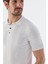 Beyaz Slim Fit Desenli Polo Yaka T-Shirt 3