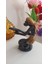 Vintage Ahşap Afrikalı Müzisyen Biblo & 20 cm 2