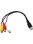 USB 3rca Kablosu USB Dişi 3 Rca Rgb Video Av Kompozit Adaptör Dönüştürücü Kablo Kordonu Konektörü Kurşun Tv Pc Dvr Için (Yurt Dışından) 1