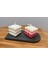 Gökkuşağı Dekoratif Tabakta Doğal Soya Wax Kalp Bubble Vegan Mum Set 1