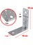 10 Adet Mobilya Dolap Duvar Sabitleme Metal Köşebent 100X100X40 mm Bağlantı Aparatı L Demiri Gönye 2
