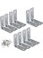 10 Adet Mobilya Dolap Duvar Sabitleme Metal Köşebent 100X100X40 mm Bağlantı Aparatı L Demiri Gönye 5