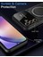 Samsung Galaxy S24 Fe ile Uyumlu Kılıf Joy Joy Stand Olabilen Lens Korumalı 360° Derece Dönen Halak Yüzük Aparatlı Kapak Lacivert 3