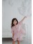 Frill Pembe Çizgili Paçaları Fırfırlı Kız Çocuk Şort Pijama Altı 1