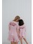 Frill Pembe Çizgili Paçaları Fırfırlı Kız Çocuk Şort Pijama Altı 2