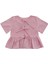 Bows In Pink Pembe Çizgili Balon Kollu Fiyonklu ve Nakışlı Kız Çocuk Pijama Üstü 5