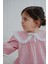 Ruffles Pembe Çizgili Beyaz Fırfır ve Kurdeleli Bebe Yaka Detaylı Kız Çocuk Pijama Üstü 3