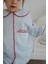 Sunday Kırmızı Nakışlı Mavi Unisex Çocuk Uzun Kollu Pijama Üstü 1