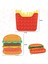 No.41 Tarzı Çocuklar ve Yetişkinler Için Burger + Patates Oyuncağı Bas Pop It Fidget Oyuncak Sıkıştırma Duyusal Oyuncak Push Pop Kabarcık Fidget Duyusal Oyuncak (Yurt Dışından) 4