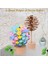 Renkli Yapraklar Stili Ahşap Spiral Lolipop Oyuncak ve Sihirli Değnek (Yurt Dışından) 5