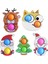 YJ630-HUANGSE Stili Parmak Oyuncağı Pop It Anime Kawaii Noel Ağacı Kolye Parmak Balon Patlatma Silikon Halloween Anahtarlık Düğüm Oyuncak (Yurt Dışından) 2