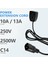 IEC320 C14 - Uk BS1363A Priz Iec C14 Erkek Fiş - Uk 3 Pin Dişi Soket Güç Adaptörü Kablosu Pdu Ups Için (1 8 M) (Yurt Dışından) 5