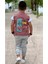 Erkek Çocuk Kaplan Detaylı T-Shirt Sırt Baskılı Kolsuz Pudra Jean Ceket Kargo Cepli Alt Üst Takım 5