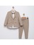 Çizgili Spor Çocuk Ceket, Tişört , Jogger Pantolonlu Takım MNK5695 1