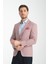 Galdino Erkek Bordo Kendinden Desenli Slim Fit Mono Yaka Blazer Ceket 3