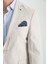 Galdino Erkek Gri Kendinden Desenli Slim Fit Mono Yaka Blazer Ceket 2