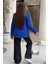 Kız Çocuk Baskılı T-Shirt Bol Kesim Yıldız Detaylı Jean Pantolon Mavi Blazer Ceket Alt Üst Takım 2