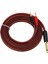 1/4 Ts - Banana Fiş 6.35MM Ts Fono - Banana Fiş Hoparlör Ses Kablosu Altın Kaplama 1/4 Ts Erkek - Çift Banana (1.5m) (Yurt Dışından) 1