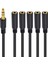 3.5mm Trs Erkek - 5 Portlu 3.5 Dişi Jak Kulaklık Ayırıcı Kablo Stereo Aux Ses Adaptörü Pc Tv Mp3 Hoparlör Için (Yurt Dışından) 4