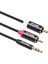 Rexlıs 3.5mm - 2rca Y Ayırıcı Stereo Ses Kablosu Çift Yönlü 2 Rca - 3.5mm Aux Erkek Tipi Çift Korumalı Uçlar Metal Kabuk-Siyah 1m (Yurt Dışından) 5
