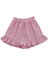 Frill Pembe Çizgili Paçaları Fırfırlı Şort Pijama Altı 4