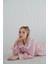 Ruffles Pembe Çizgili Beyaz Fırfır ve Kurdeleli Bebe Yaka Detaylı Pijama Üstü 4
