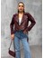 Kemerli Oversize Crop Deri Ceket 2