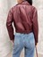 Kemerli Oversize Crop Deri Ceket 5