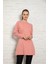 Kadın Pembe Renkli Uzun Kol Pamuklu Bisiklet Yaka Penye Tunik-Içlik SLM32 1
