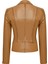 Bella Kadın Camel Biker Kısa Deri Ceket 25SGD5106U4 2