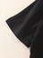 Kadın V Yaka Beyaz Siyah T-Shirt Baskılı Oversize Salaş 5