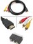 Taşınabilir Yüksek Çözünürlüklü 1080P Video HDMI Uyumlu 3rca Av Scart Kompozit Dönüştürücü Adaptör Kablosu Kablosu (Yurt Dışından) 5